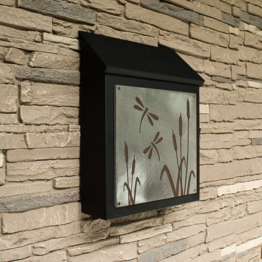 Dragonfly Wall Mount Mailbox - Vertical