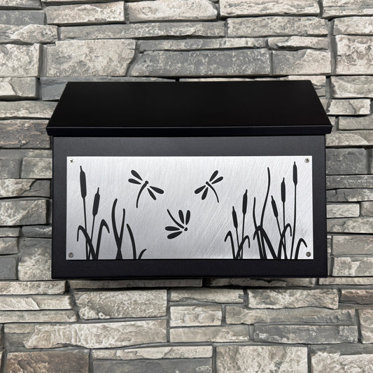 Dragonfly Wall Mount Mailbox - Horizontal