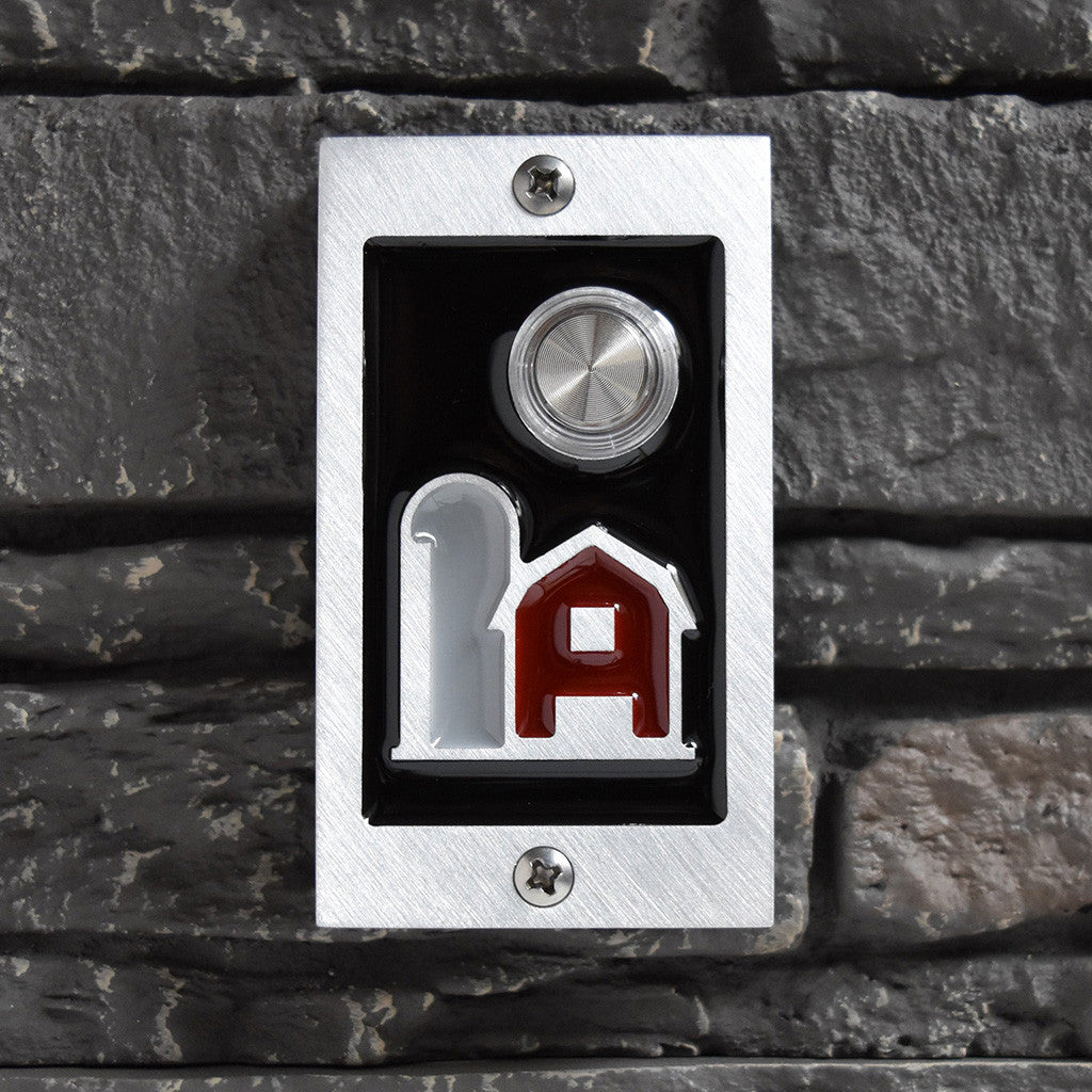 Around the Farm doorbell in aluminum finish