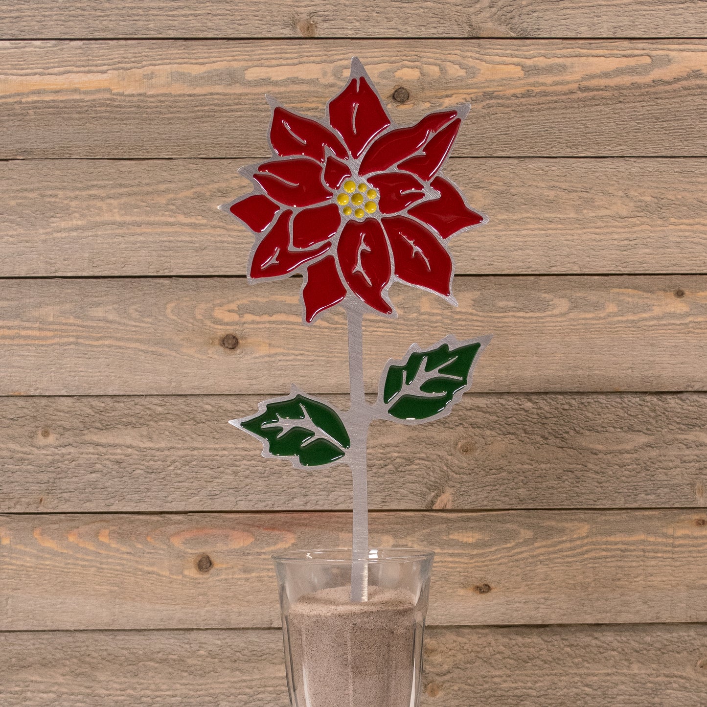 Poinsettia Garden Art