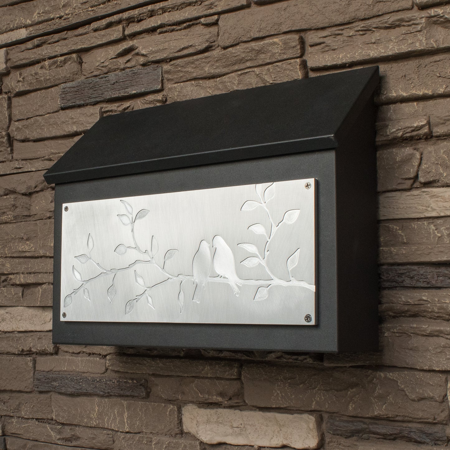 Bird Lovers Wall Mount Mailbox - Horizontal
