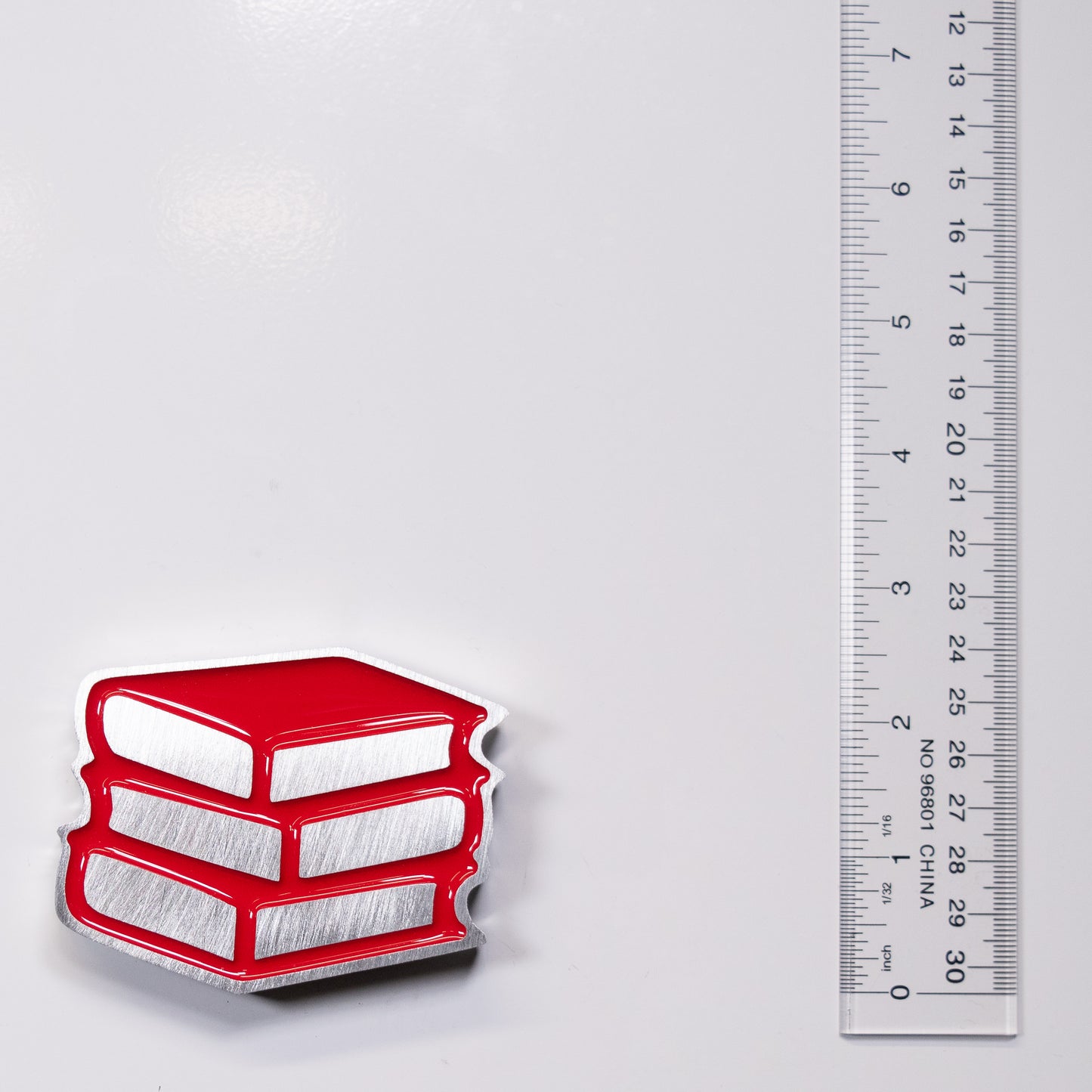 Book Stack Magnet Red