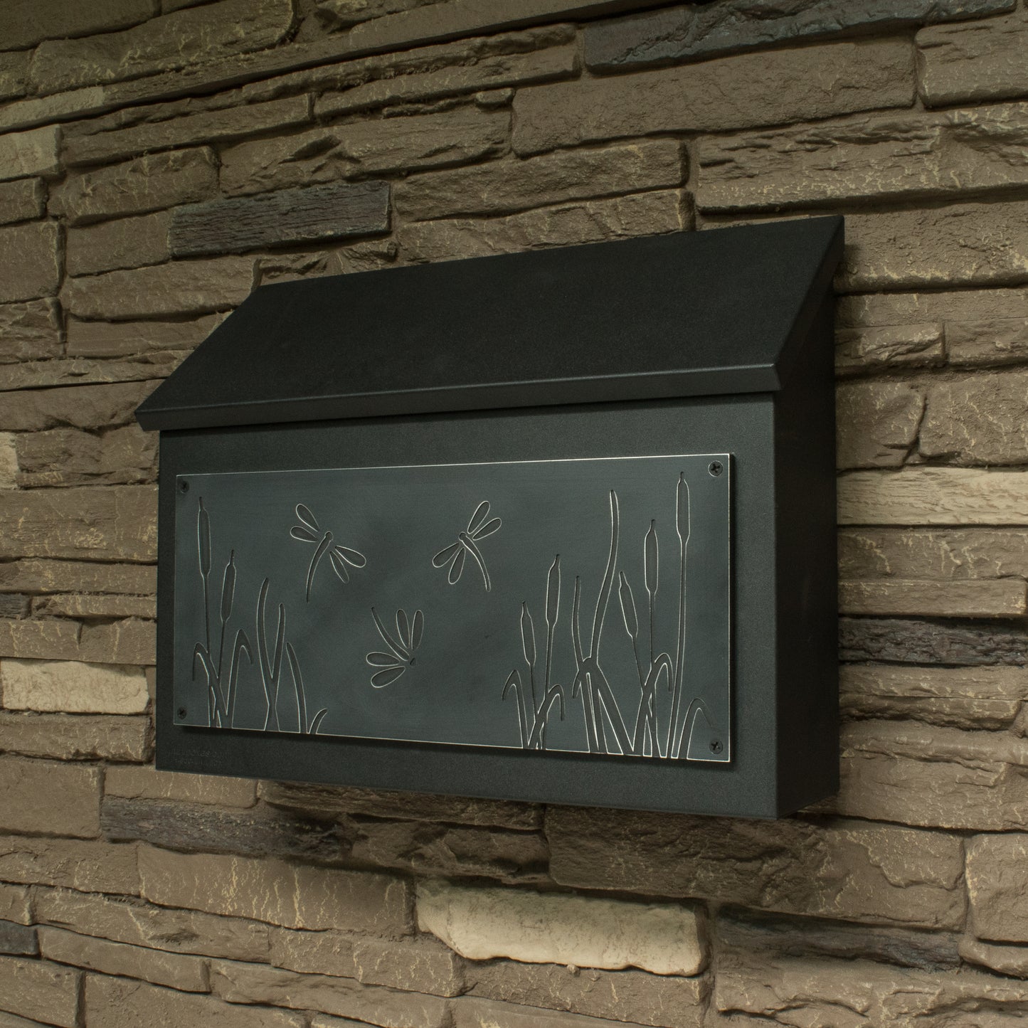 Dragonfly Wall Mount Mailbox - Horizontal