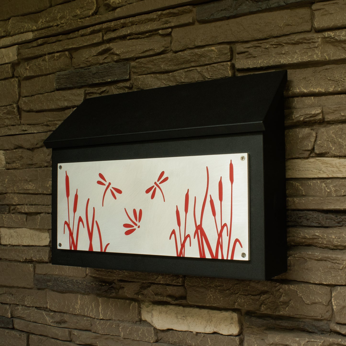 Dragonfly Wall Mount Mailbox - Horizontal