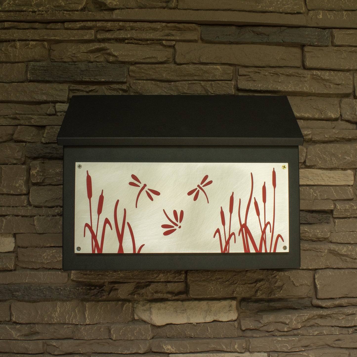 Dragonfly Wall Mount Mailbox - Horizontal