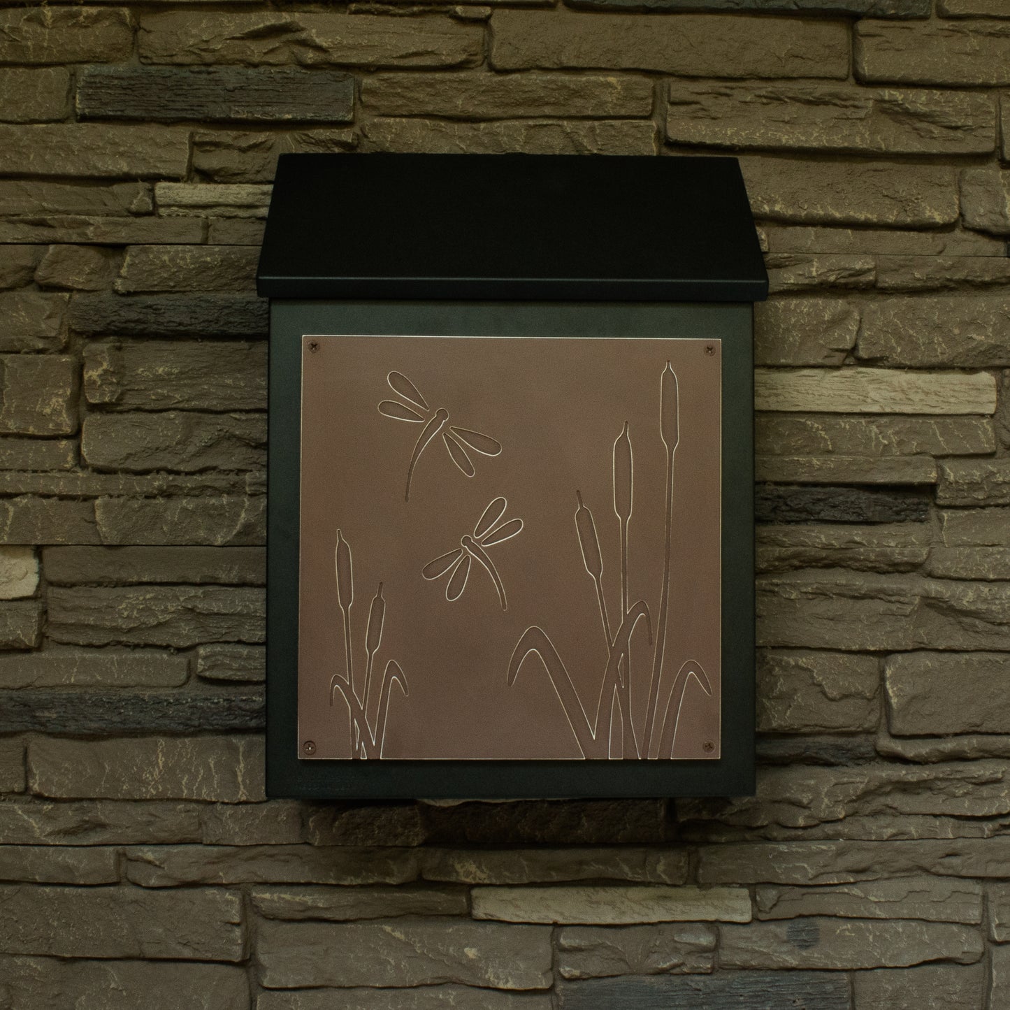Dragonfly Wall Mount Mailbox - Vertical