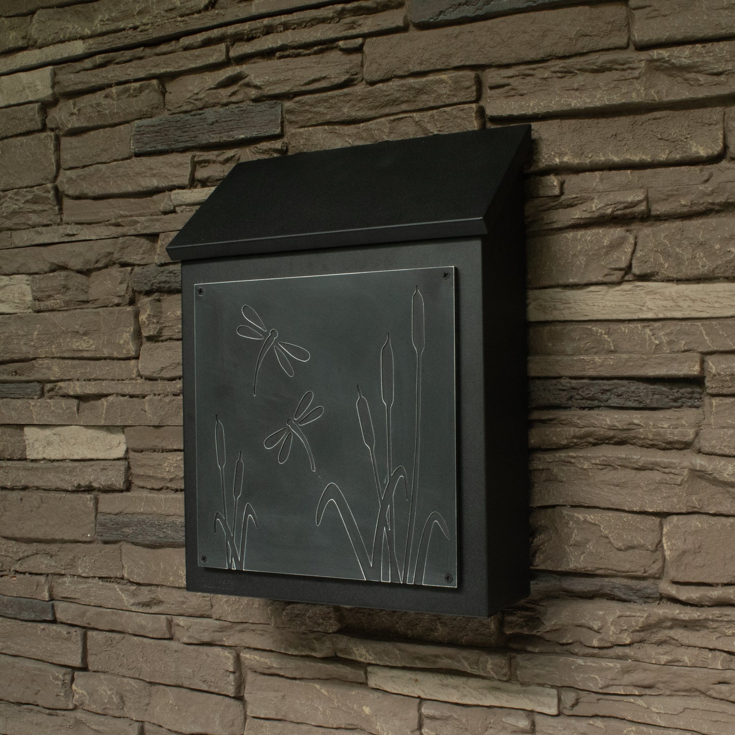 Dragonfly Wall Mount Mailbox - Vertical