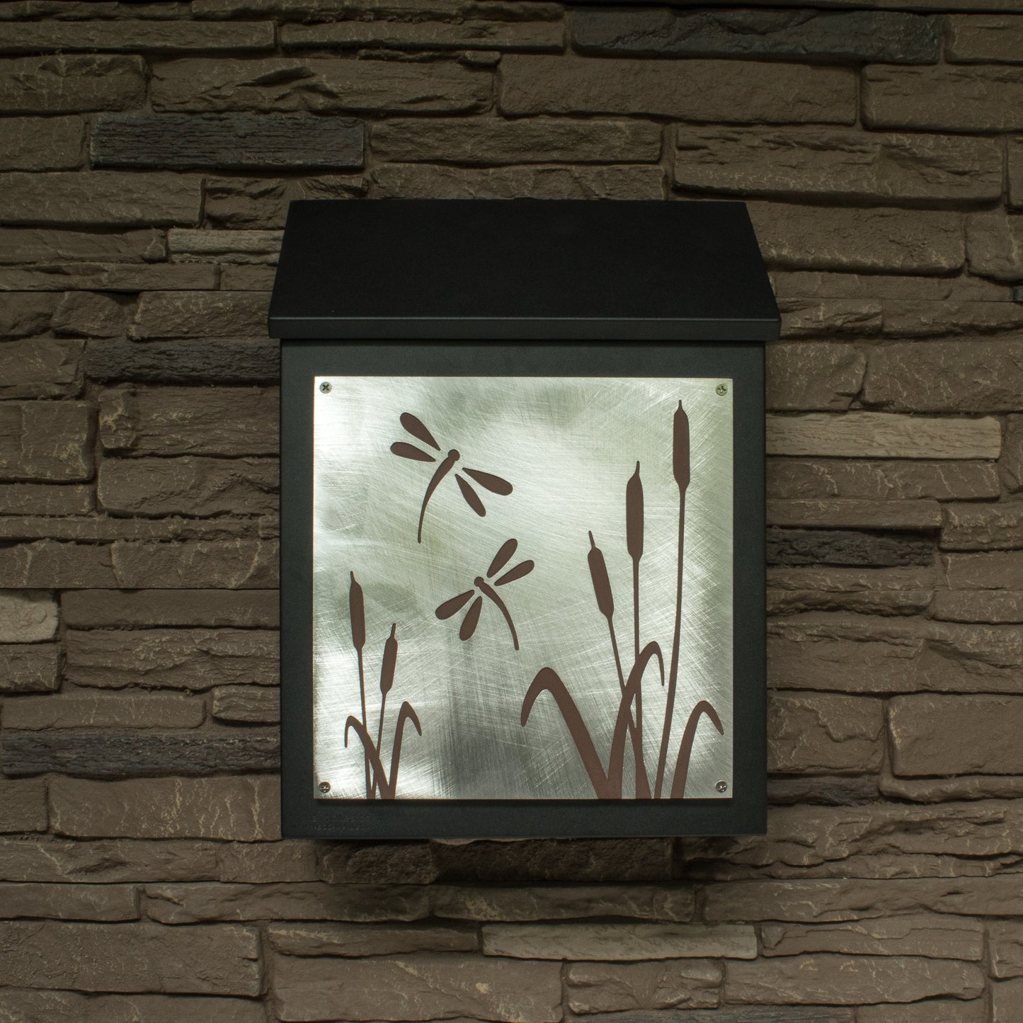 Dragonfly Wall Mount Mailbox - Vertical
