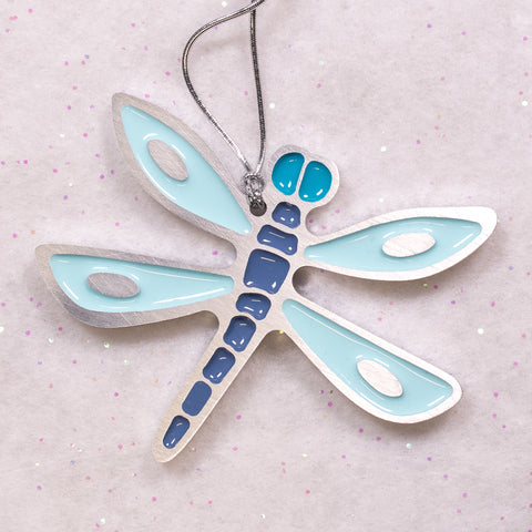 Dragonfly Christmas Ornament Blue