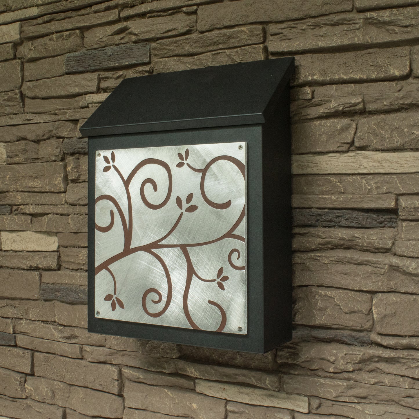 Ivy Leaf Wall Mount Mailbox - Vertical