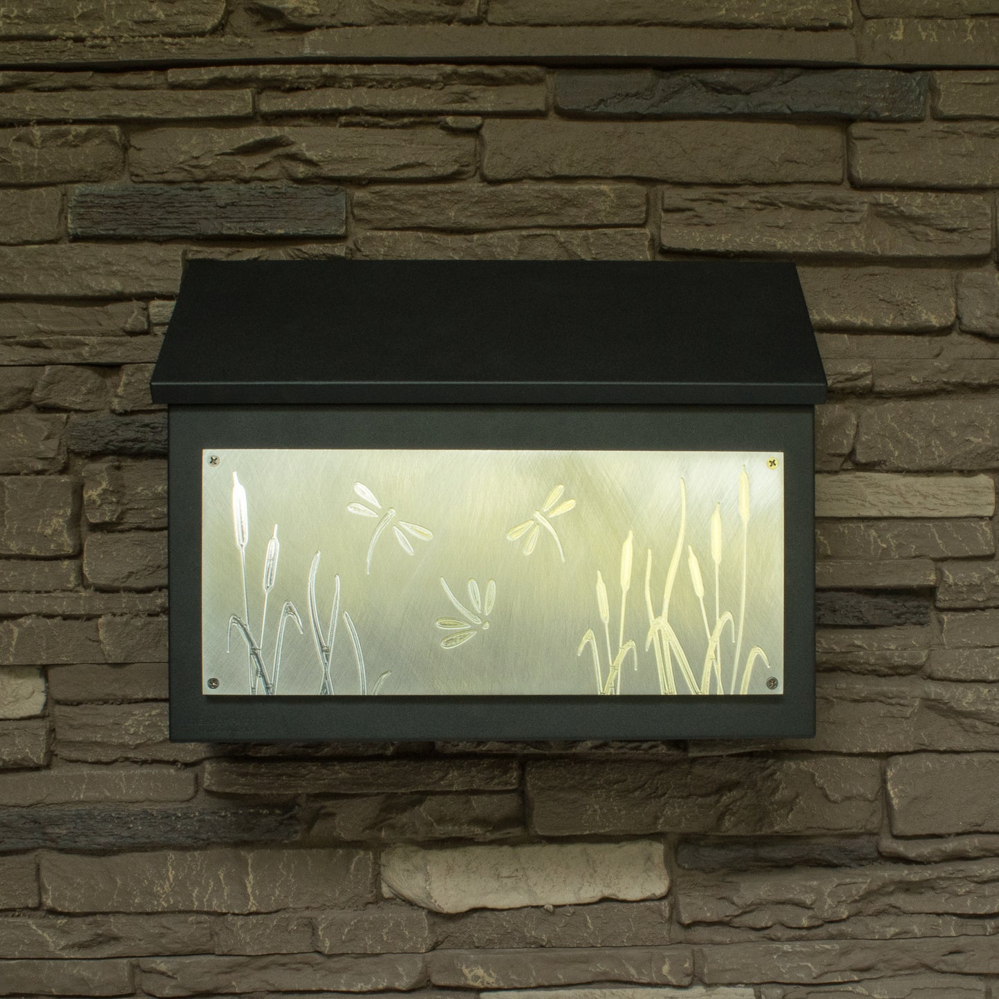 Dragonfly Wall Mount Mailbox - Horizontal