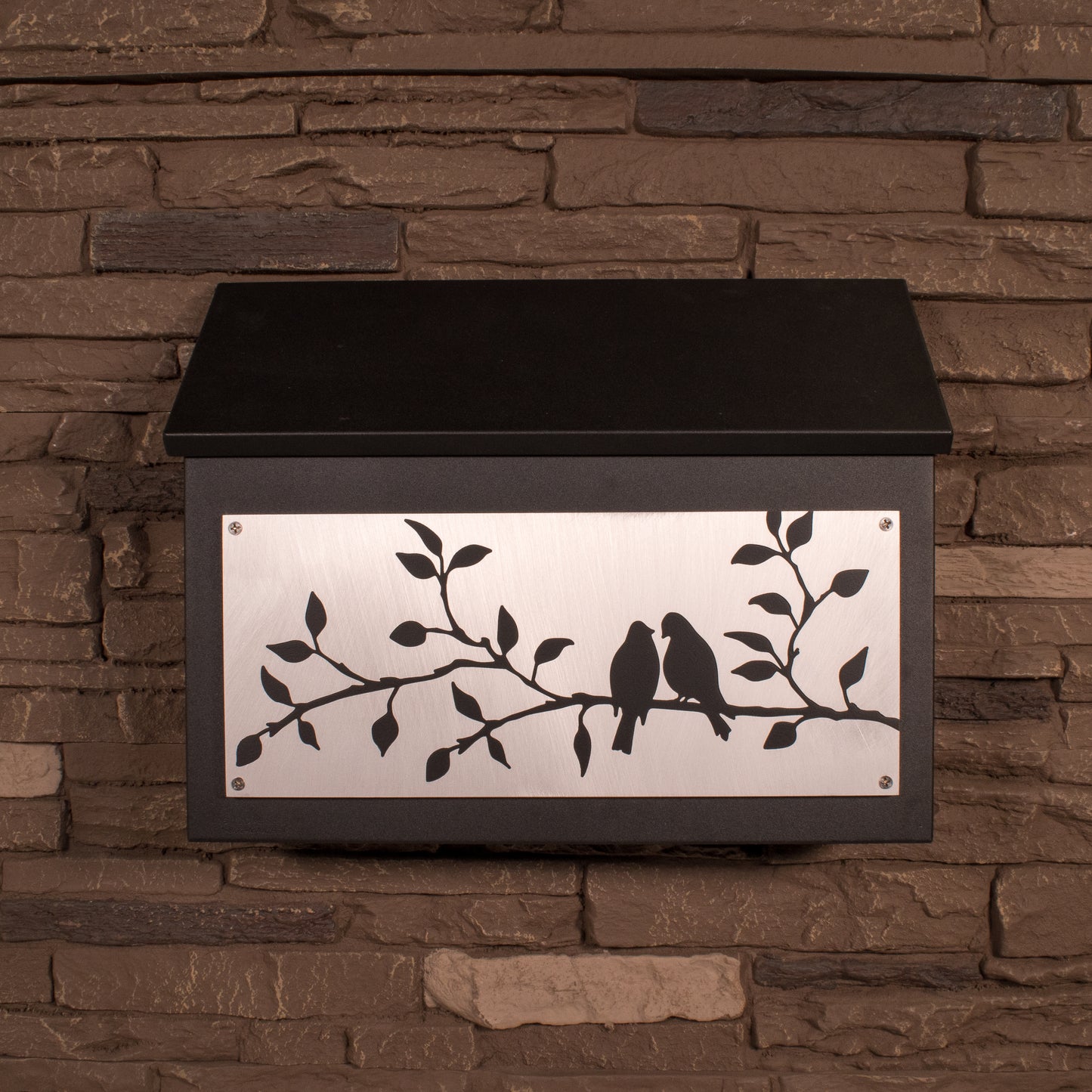 Bird Lovers Wall Mount Mailbox - Horizontal