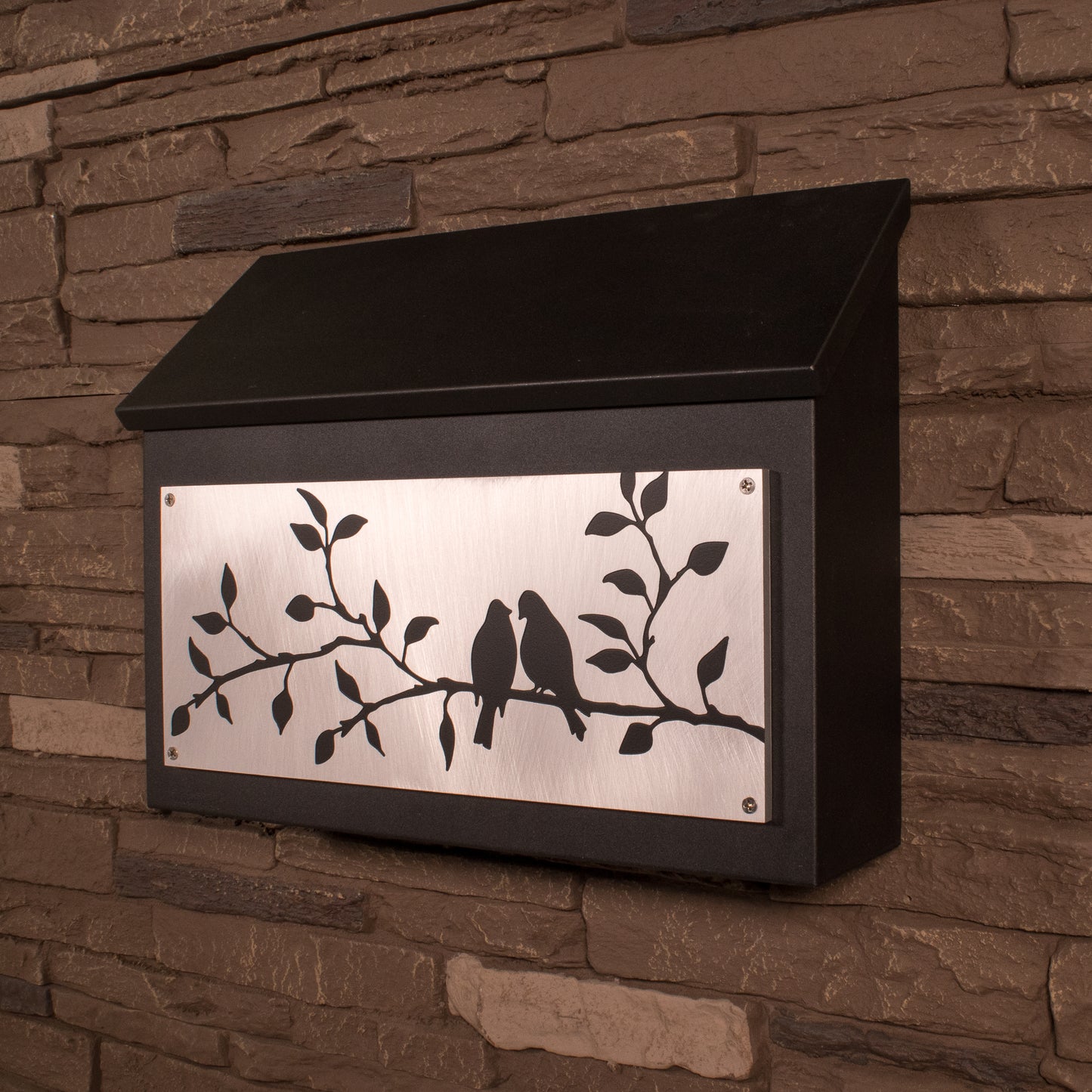 Bird Lovers Wall Mount Mailbox - Horizontal