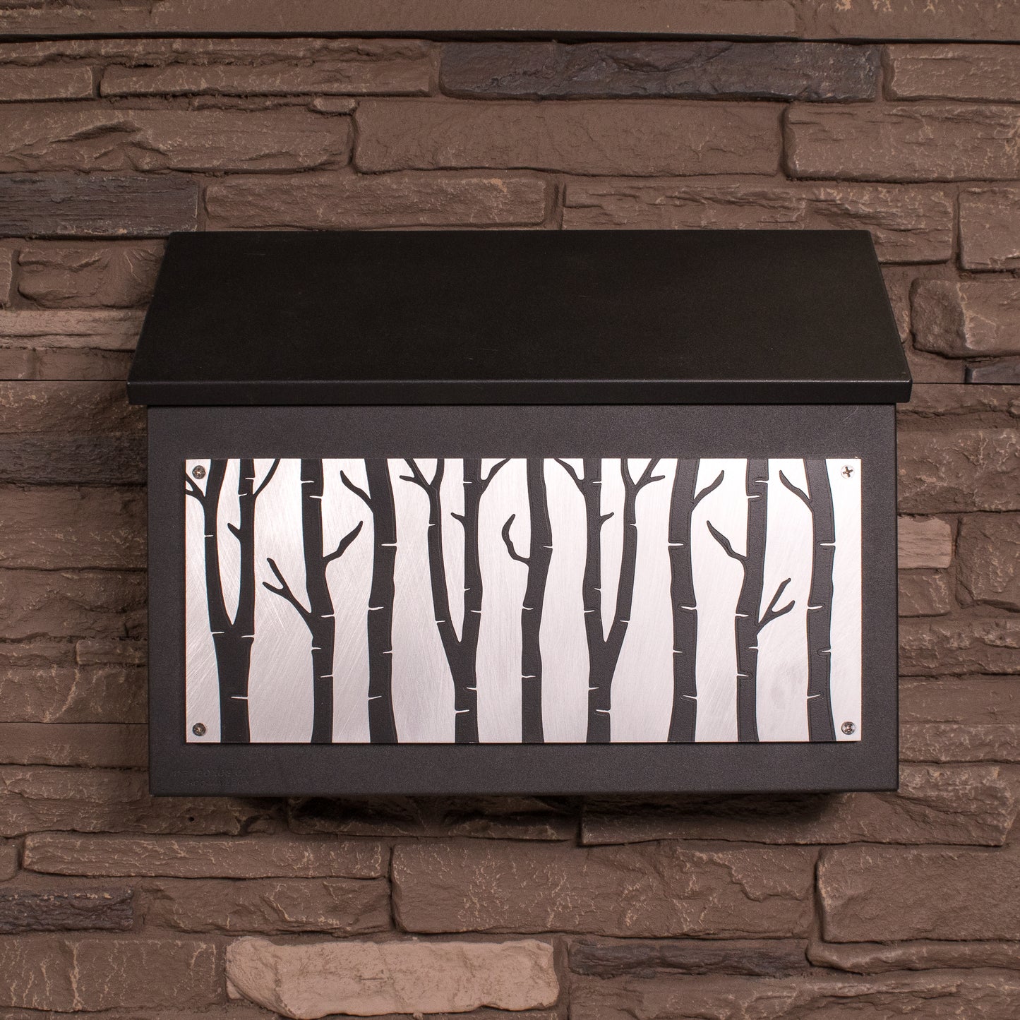 Birch Tree Wall Mount Mailbox - Horizontal