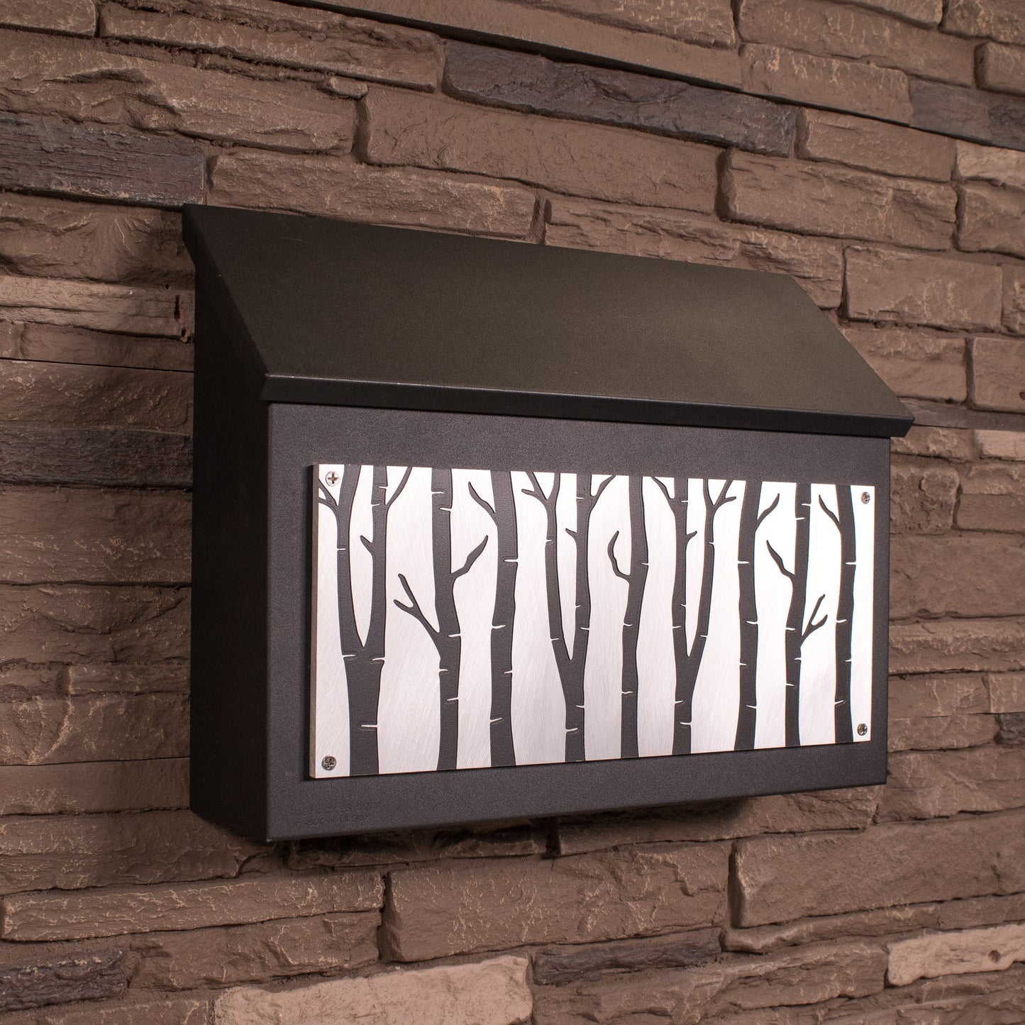 Birch Tree Wall Mount Mailbox - Horizontal