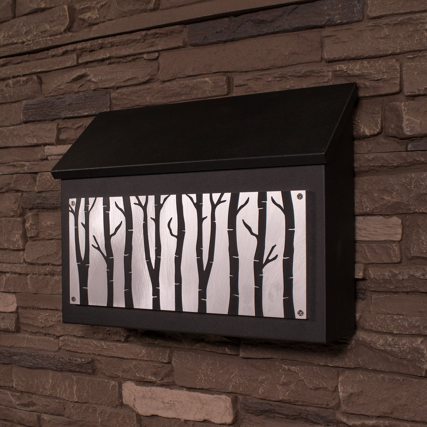 Birch Tree Wall Mount Mailbox - Horizontal