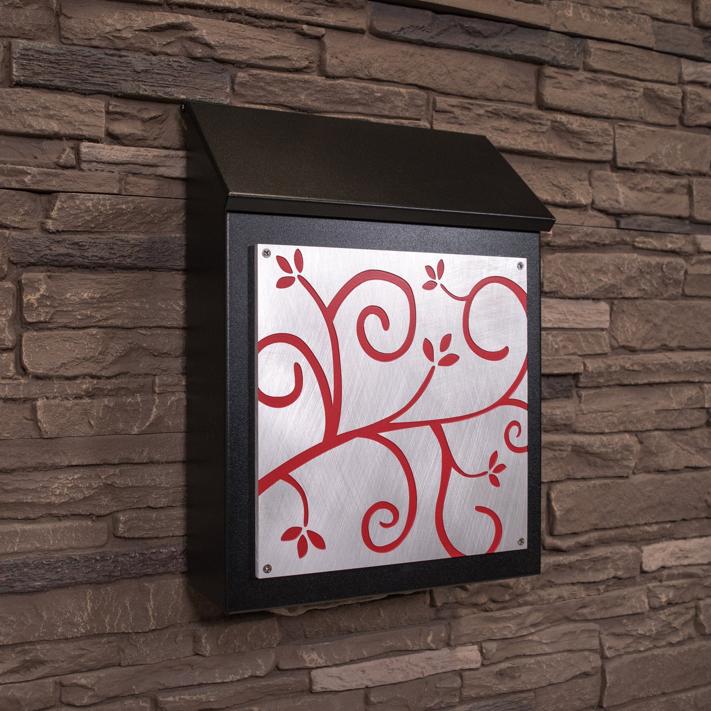 Ivy Leaf Wall Mount Mailbox - Vertical