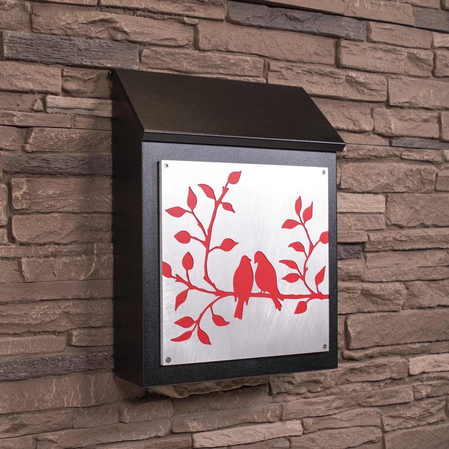 Bird Lovers Wall Mount Mailbox - Vertical
