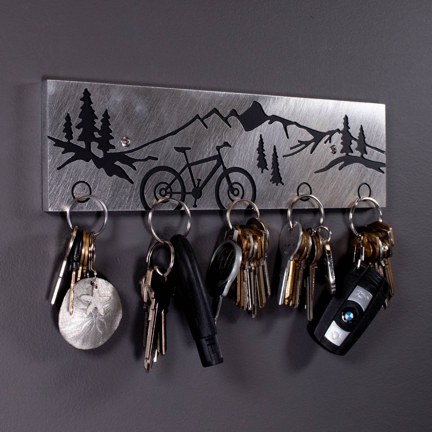 Mountain Cyclist Key Holder