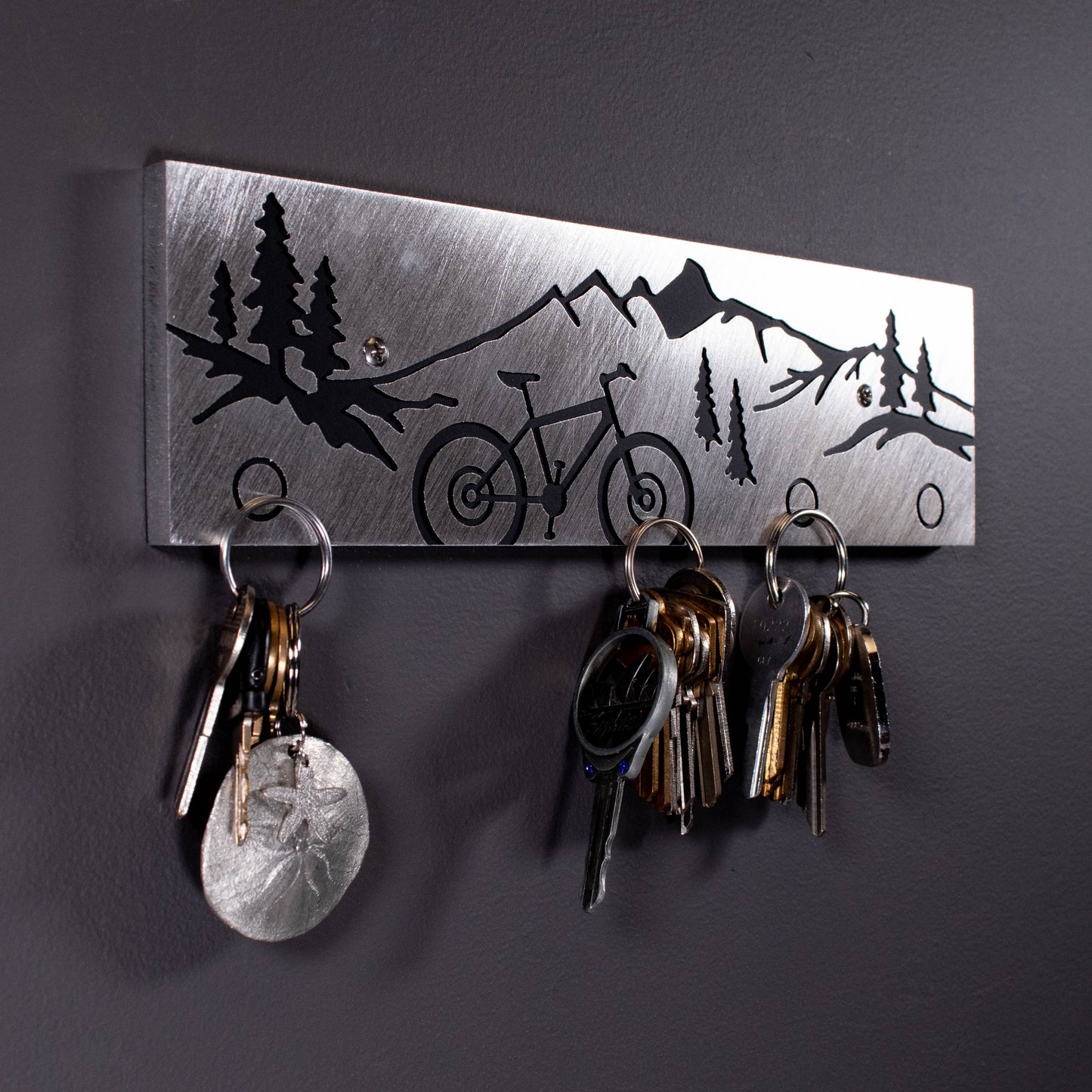 Mountain Cyclist Key Holder