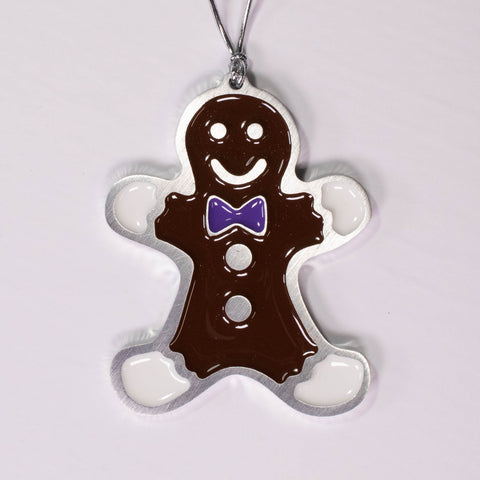 Gingerbread Christmas Ornament Chocolate Purple