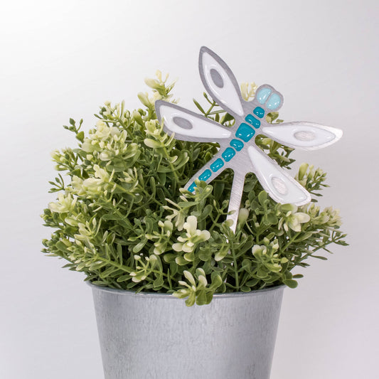 Dragonfly Planter Poke Blue