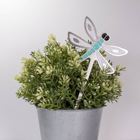 Dragonfly Planter Poke Teal
