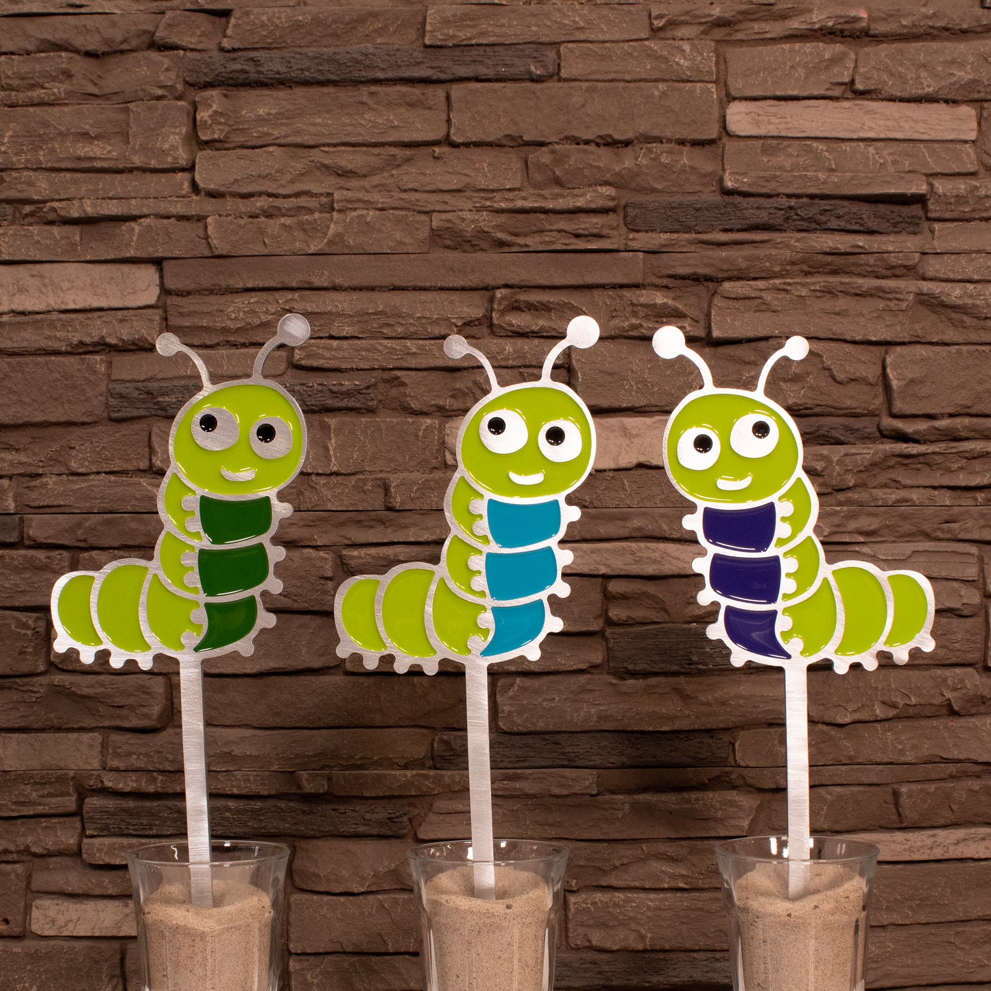 Caterpillar Garden Art