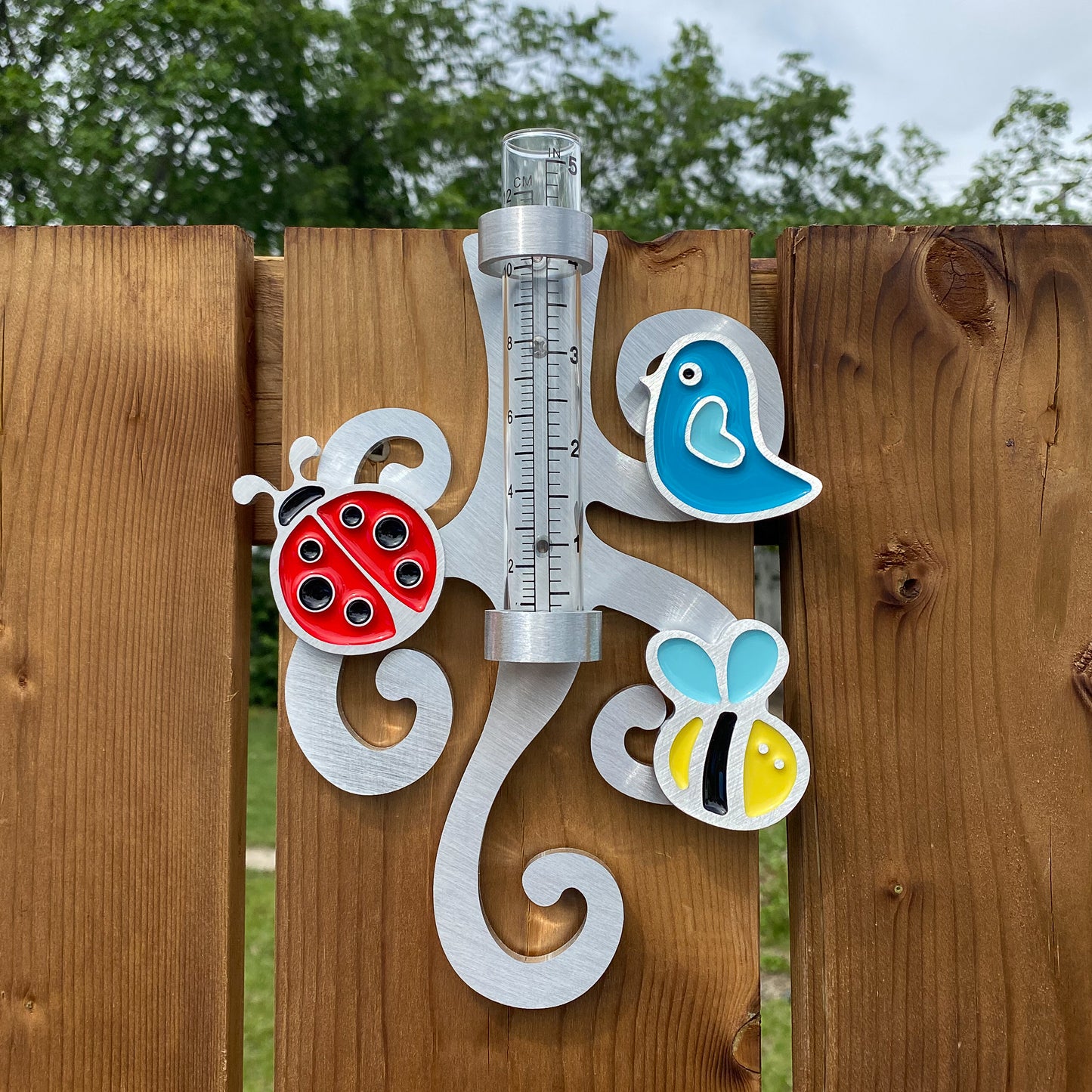 Bird and Bugs Rain Gauge