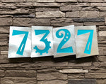 Funky House Numbers in Brushed Aluminum