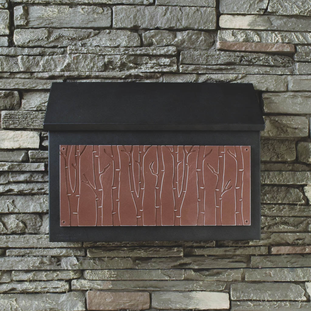 Birch Tree Wall Mount Mailbox - Horizontal