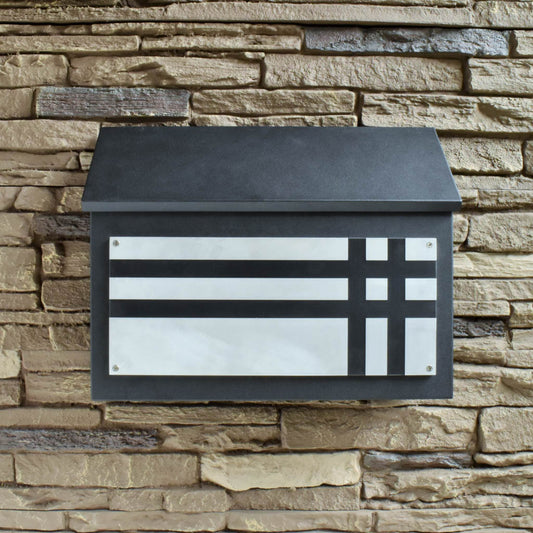 Mid Century Modern Wall Mount Mailbox - Horizontal