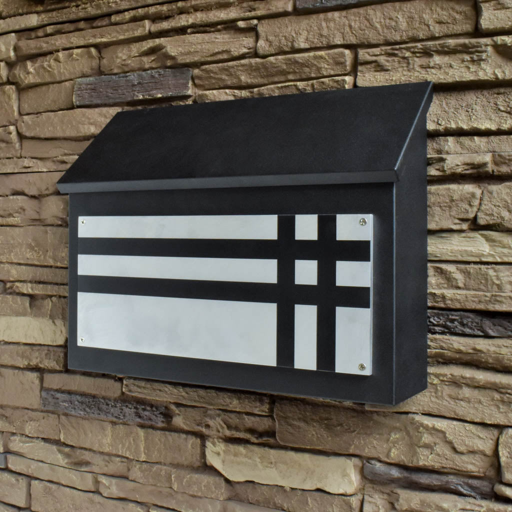 Mid Century Modern Wall Mount Mailbox - Horizontal