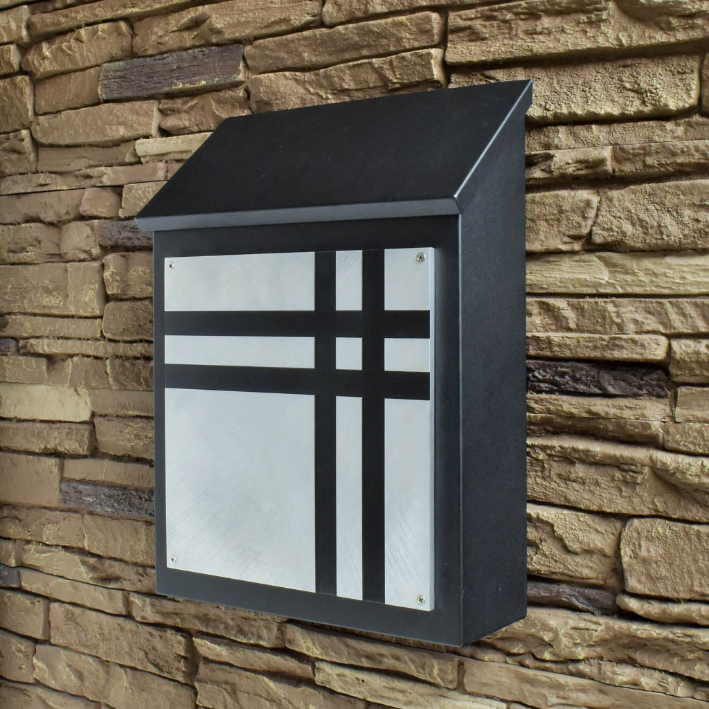 Mid Century Modern Wall Mount Mailbox - Vertical