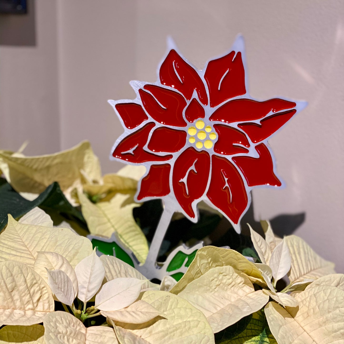 Poinsettia Garden Art