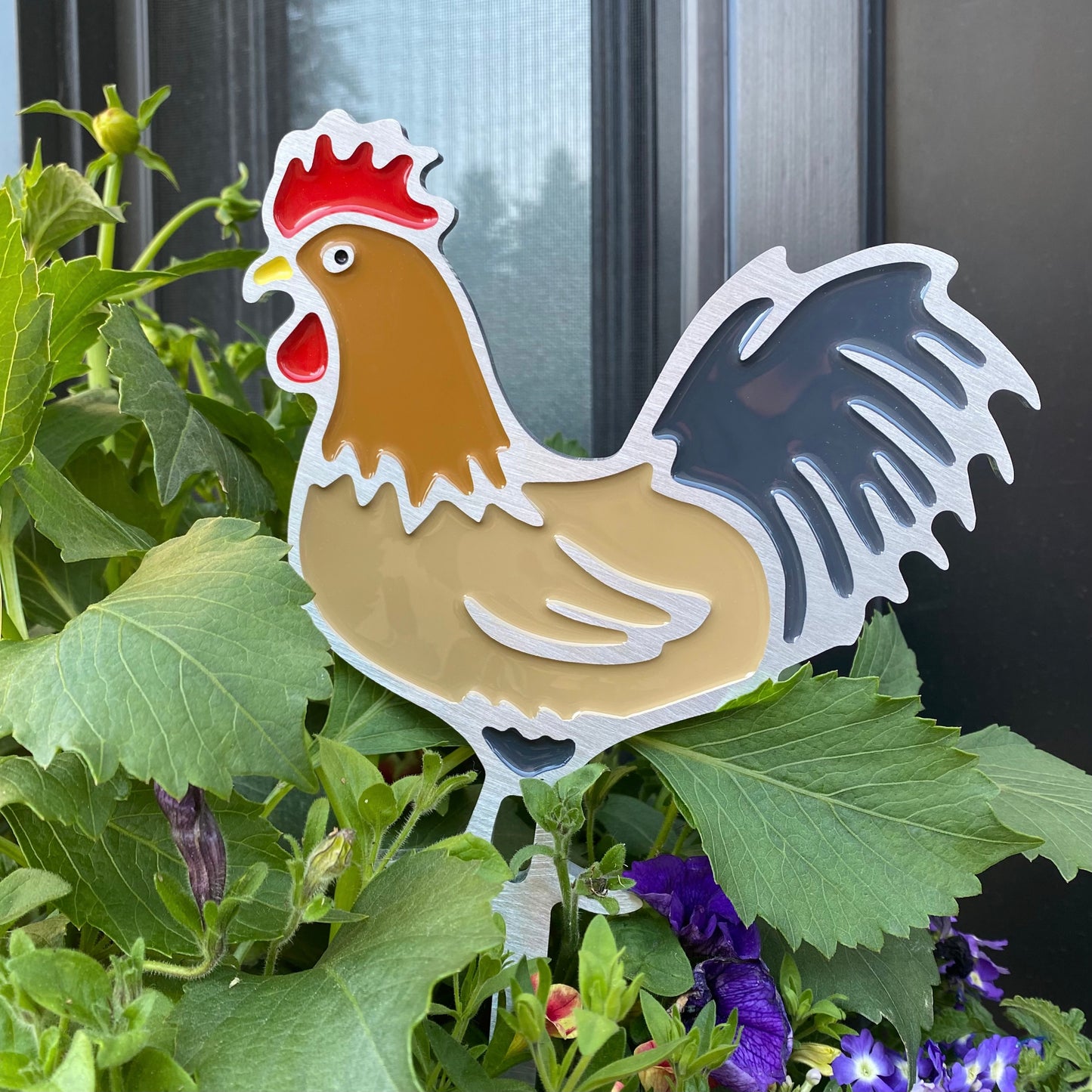 Rooster Garden Art