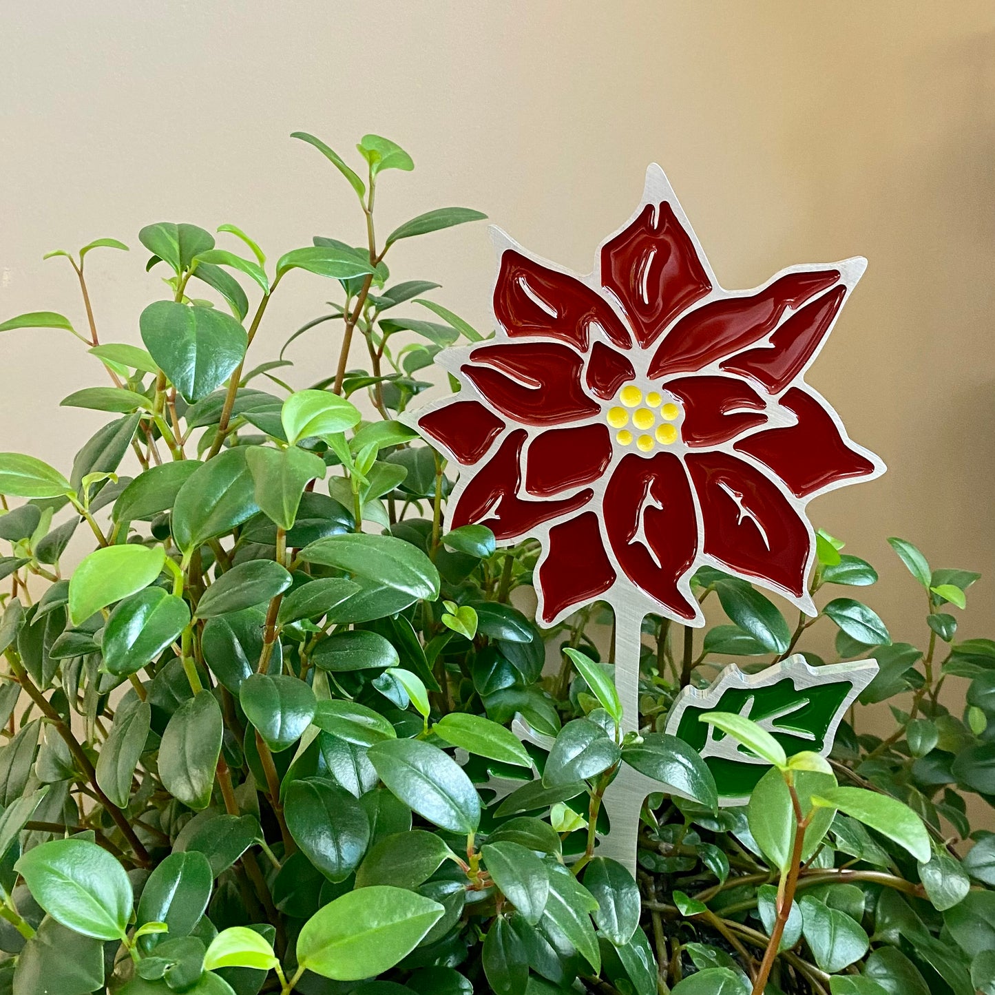 Poinsettia Garden Art
