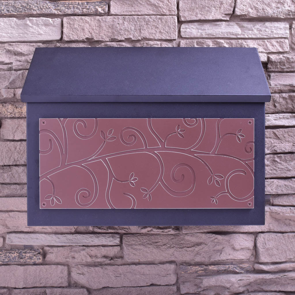 Ivy Leaf Wall Mount Mailbox - Horizontal