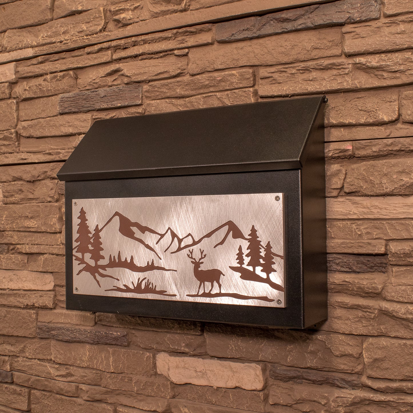 Mountain Wall Mount Mailbox - Horizontal