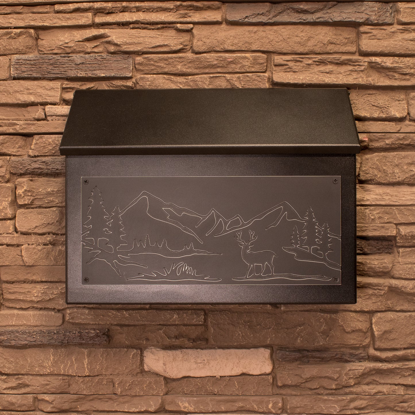 Mountain Wall Mount Mailbox - Horizontal