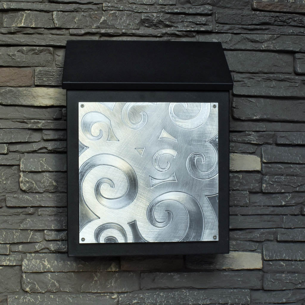 Abstract Wall Mount Spiral Mailbox - Vertical