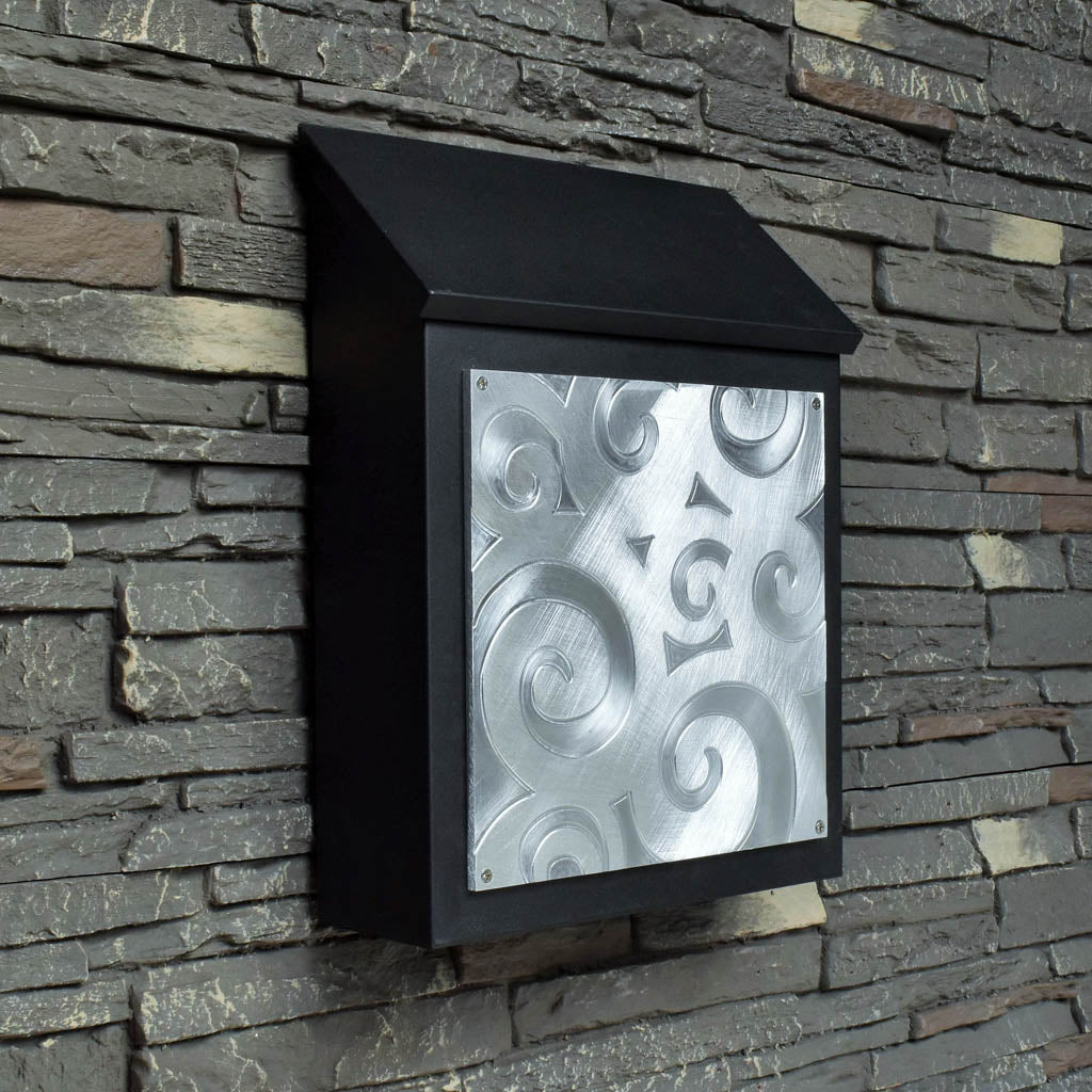 Abstract Wall Mount Spiral Mailbox - Vertical