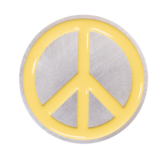 Peace Sign Magnet Yellow