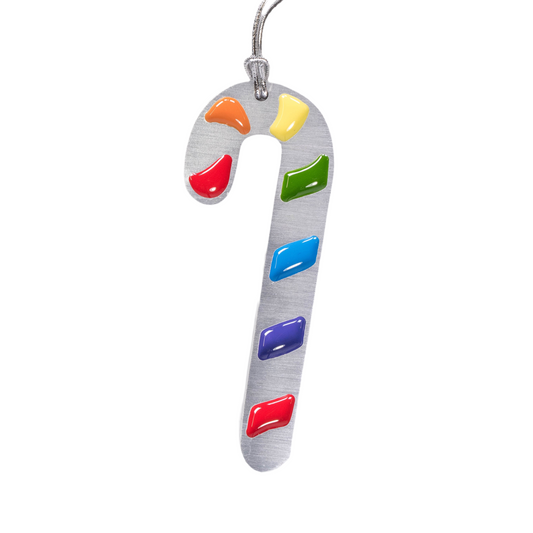 Candy Cane Christmas Ornament Rainbow