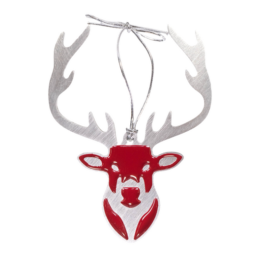 Deer Christmas Ornament Red