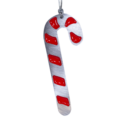 Candy Cane Christmas Ornament Red