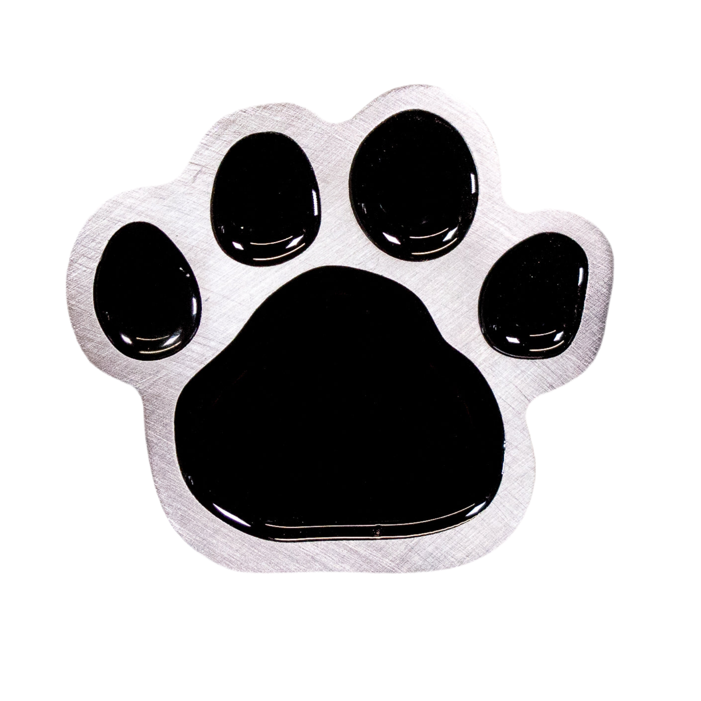 Paw Print Magnet Black