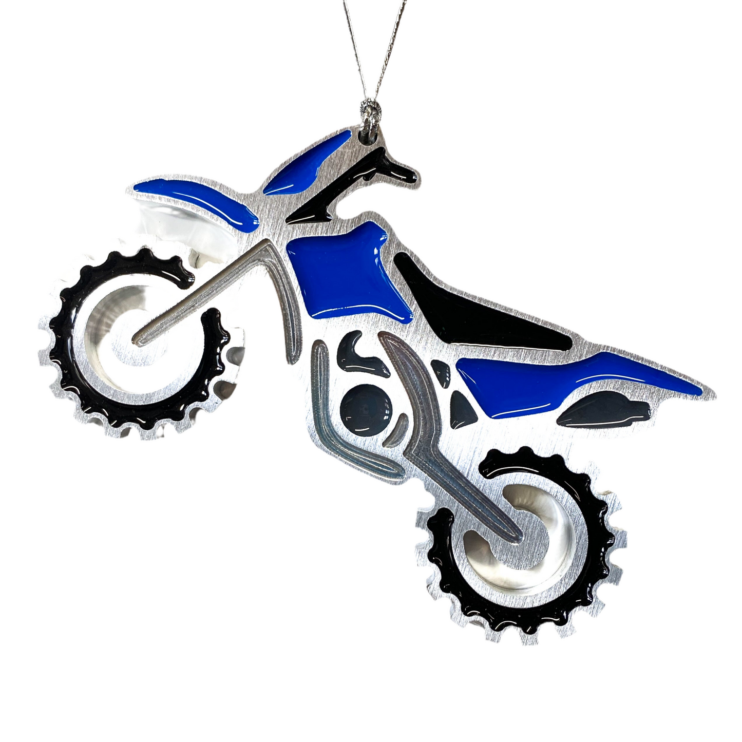 Dirt Bike Ornament Blue