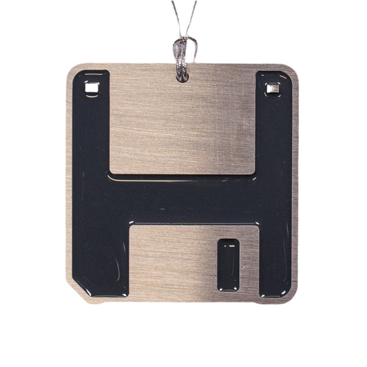 Floppy Disk Christmas Ornament Black