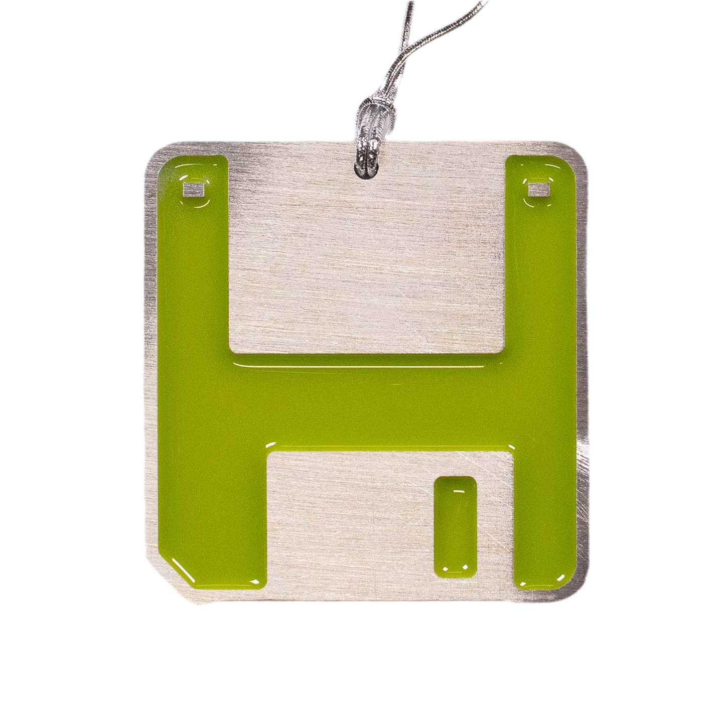 Floppy Disk Christmas Ornament Green